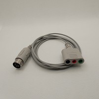 EMG DIN Adapter,Universele electrode kabel, 5 polig DIN naar 3 x DIN42802
